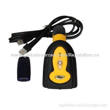 433MHz Wireless Laser Barcode Scanner, CIS USB/RS232/Sony's PS2 with 20mA CurrentNew